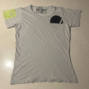 Freecity Gray Short Sleeve Tee with Black and Yellow Accents